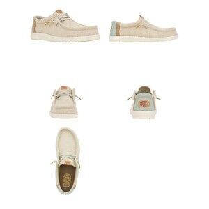 Hey Dude Wally Jute Men's Casual Shoes, Size 11 Tan/mint back Brand NEW with BOX
